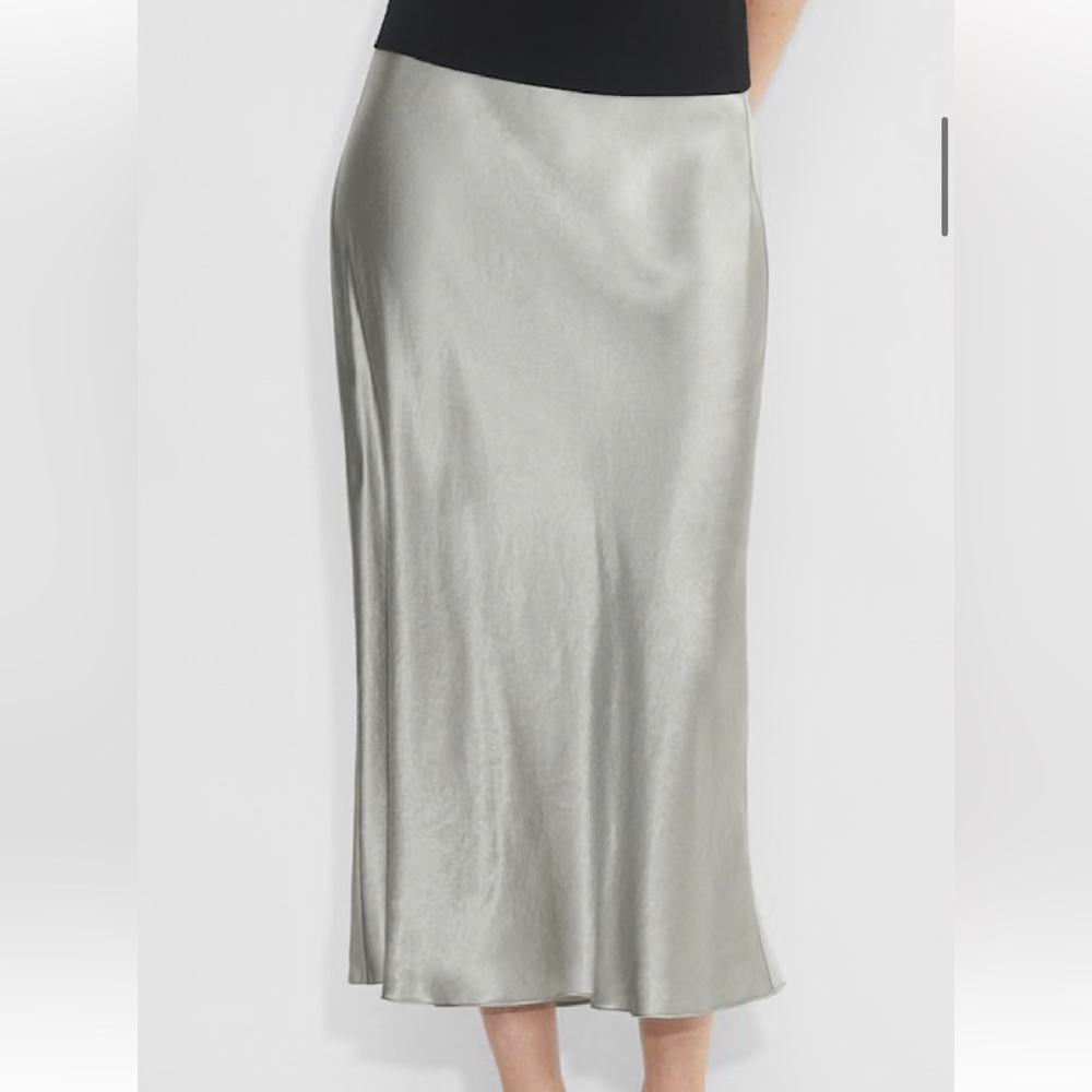 Aritzia Silver Satin Skirt Brand New with tags
